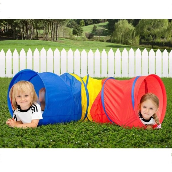 NWT- Hey! Play! 100" x 100" Indoor Outdoor Pop-Up Play Tunnel Kids Cats Dogs Pet - Picture 3 of 10
